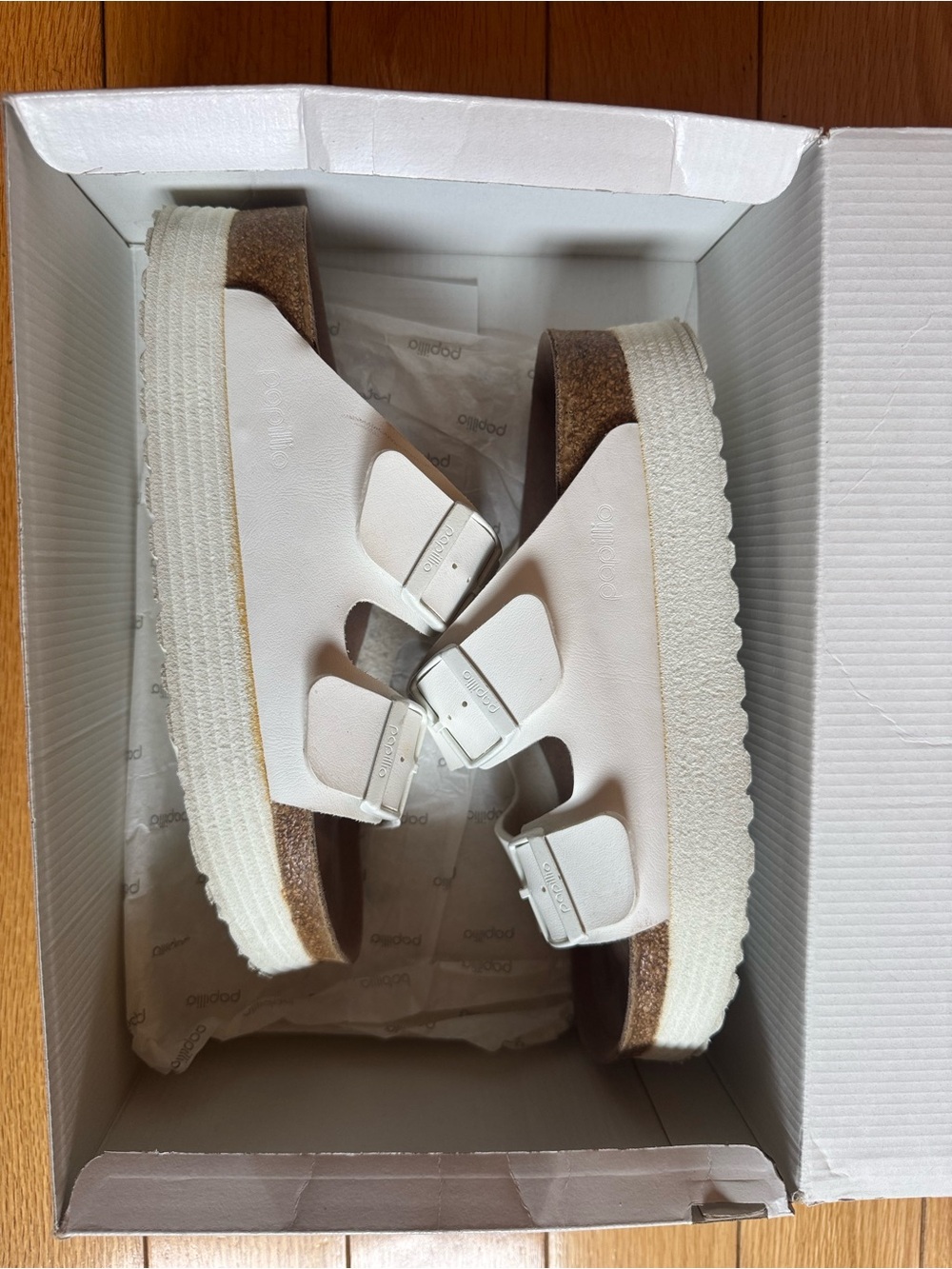 Papillio Arizona Grooved Sandals White * LIKE NEW *